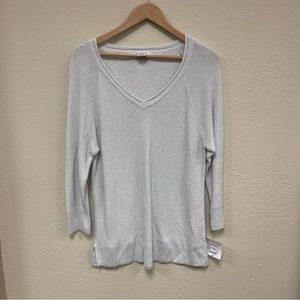 Liz Claiborne Silver Shimmer Sweater - NWT - Size Large
